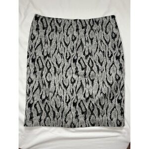 Apt‎ 9 Women's Black Grey Snake Print Pencil Skirt Size 8